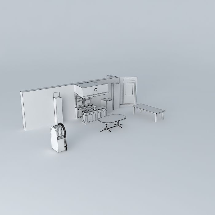 Cafe Shop "Hideaway" in Noordhorn Groningen Free 3D model_3