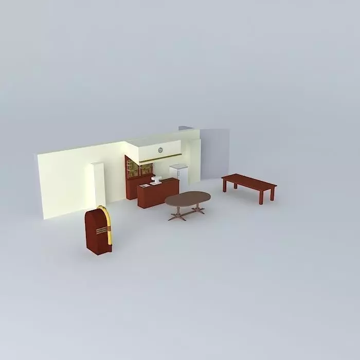 Cafe Shop "Hideaway" in Noordhorn Groningen Free 3D model_0