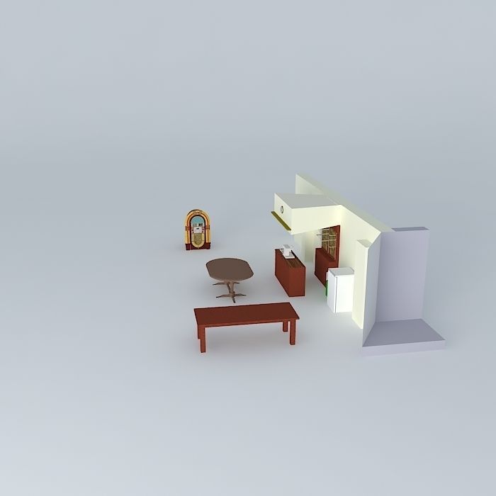 Cafe Shop "Hideaway" in Noordhorn Groningen Free 3D model_2