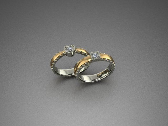 Tiny cute ring diamond 3D print model