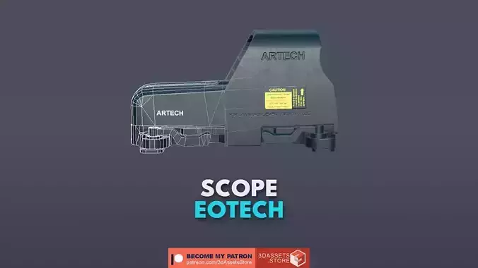 Weapon - Scope - 04 - EoTech Low-poly 3D model