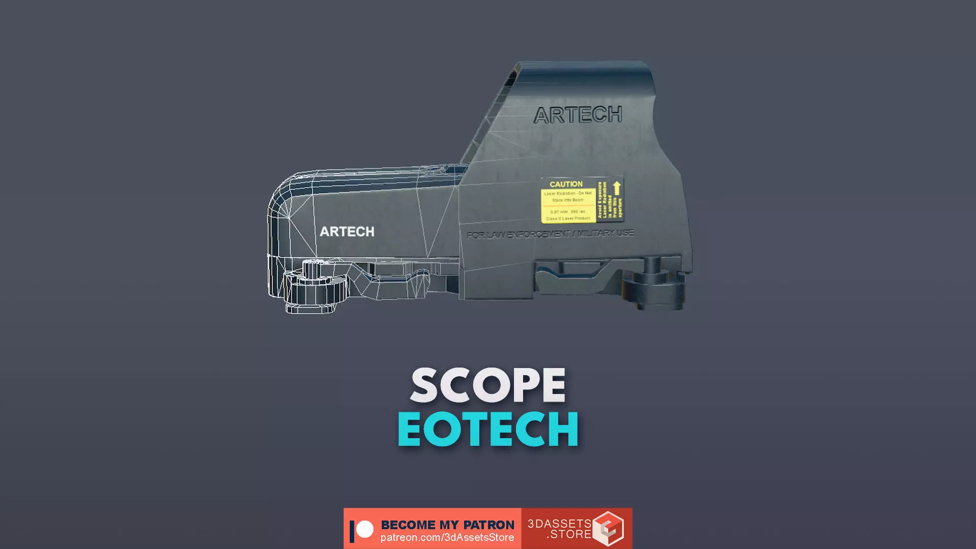 Weapon - Scope - 04 - EoTech Low-poly 3D model_0