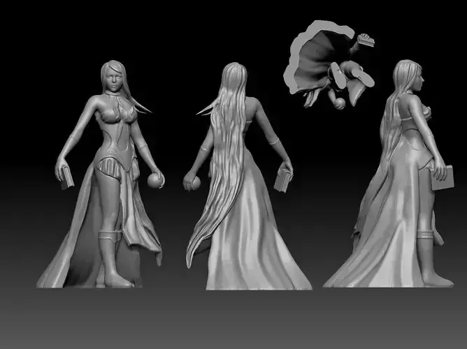 Sorceress   witch enchantress character for Dungeons and Dragons 3D print model