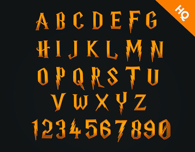 Harry Potter Alphabet And Numbers 3D model