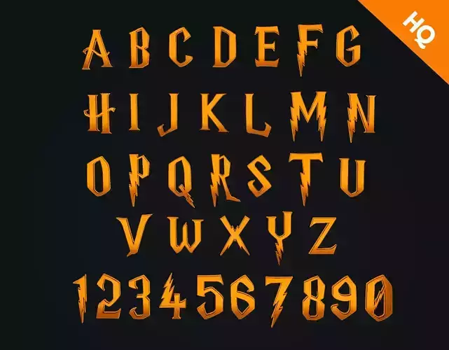 Harry Potter Alphabet And Numbers