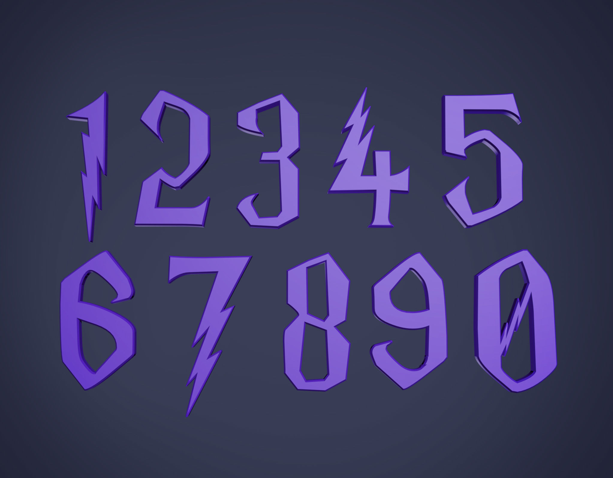 Harry Potter Alphabet And Numbers 3D model_4