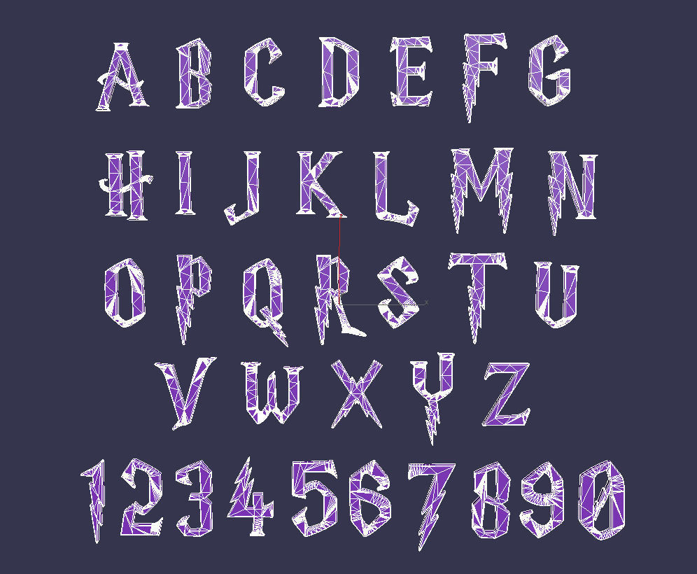 Harry Potter Alphabet And Numbers 3D model_2