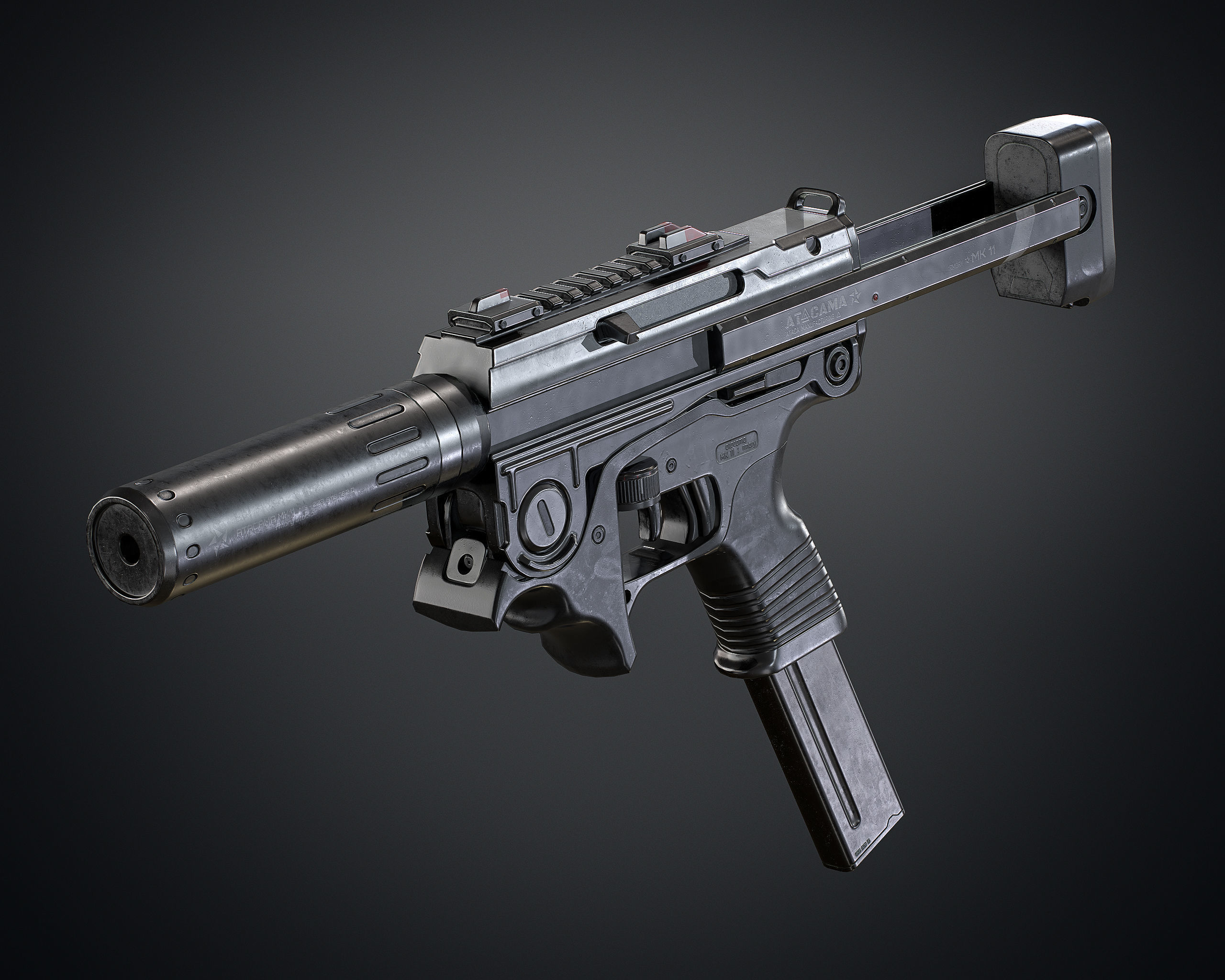 MK 11 Low-poly 3D model_3