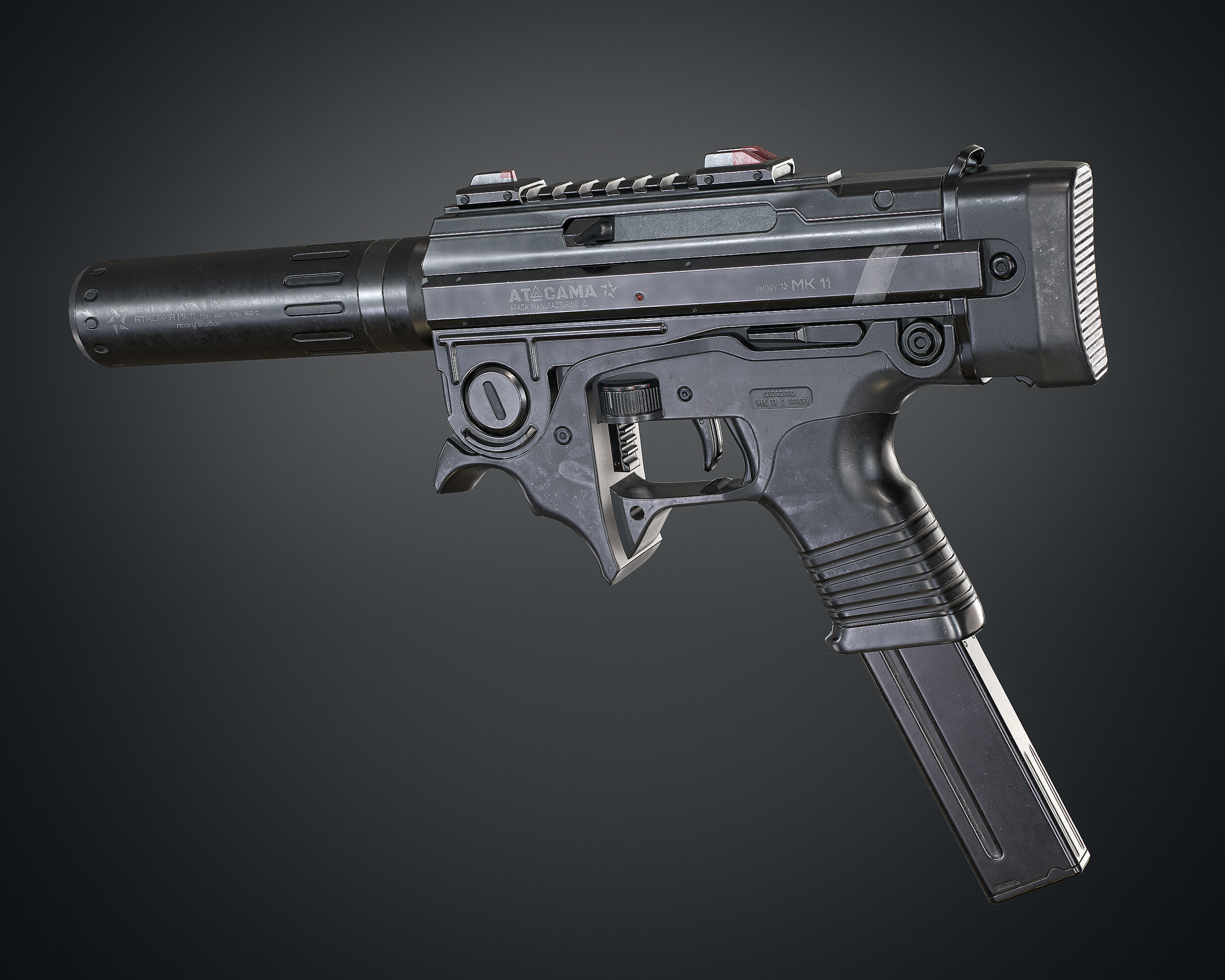 MK 11 Low-poly 3D model_5