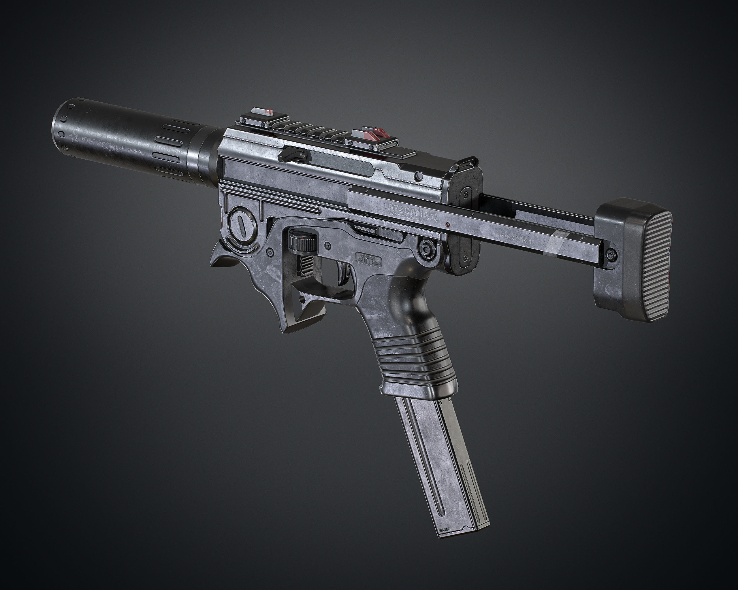 MK 11 Low-poly 3D model_2