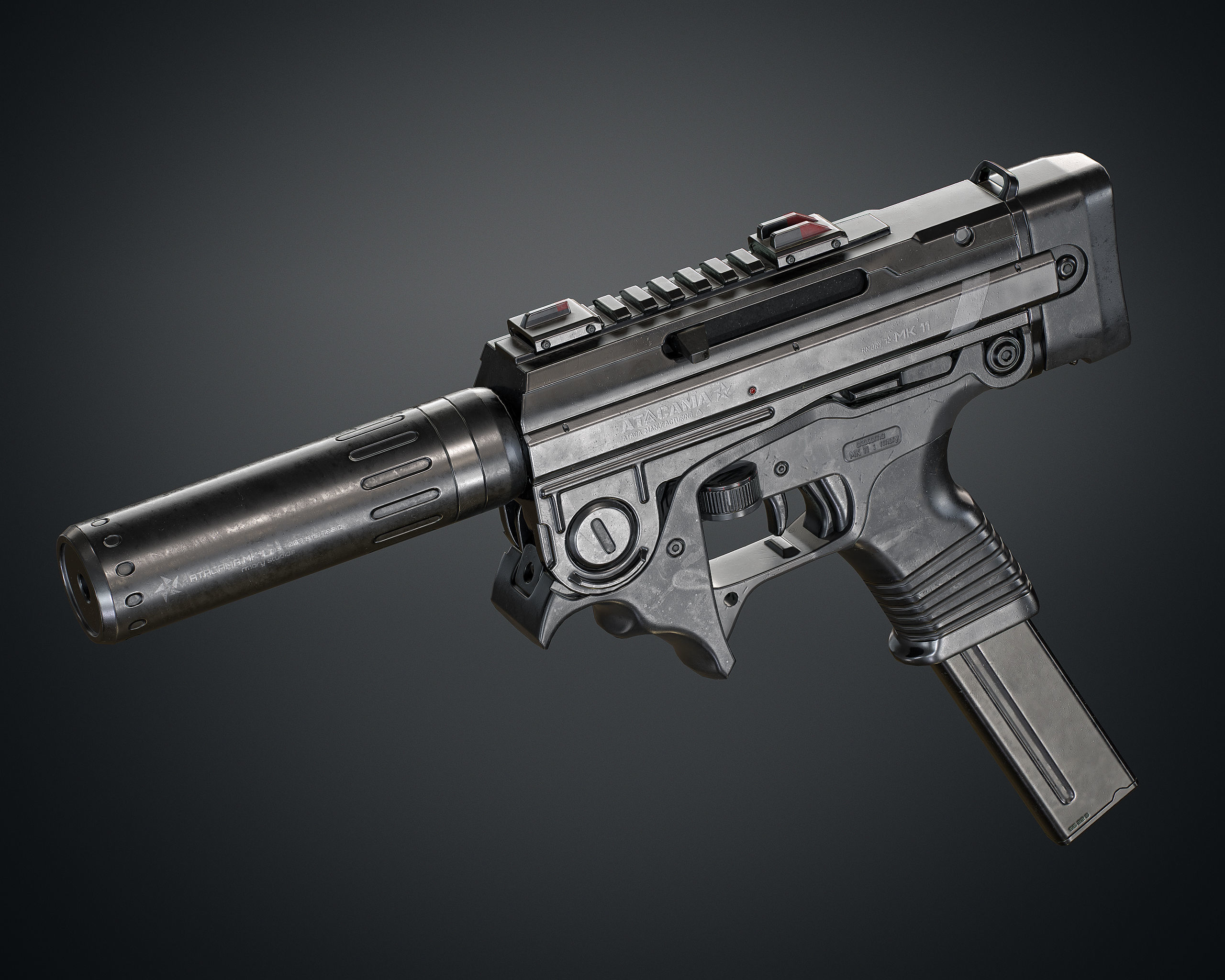 MK 11 Low-poly 3D model_12