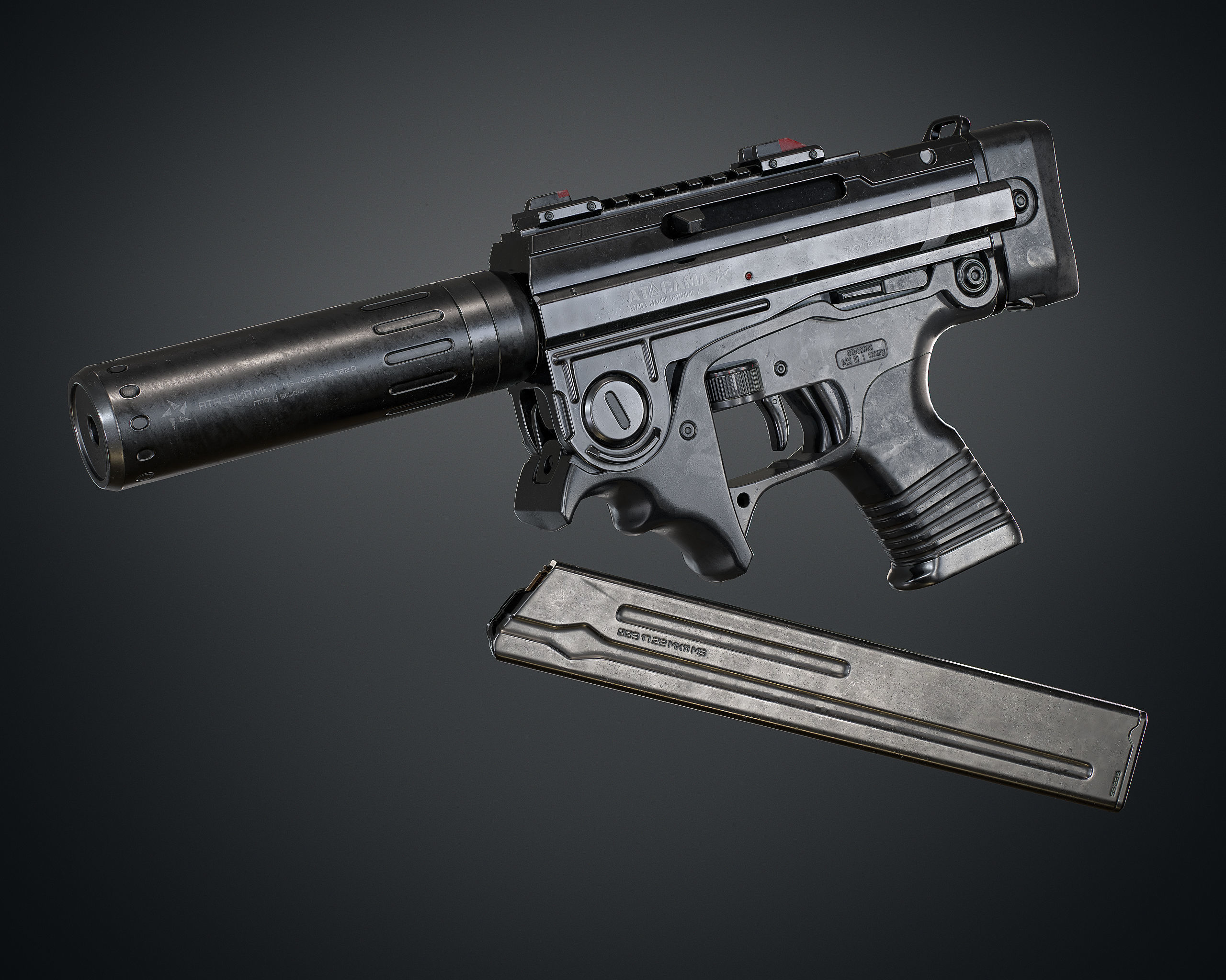 MK 11 Low-poly 3D model_9