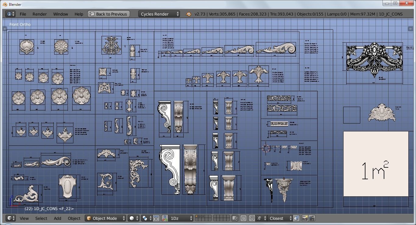 Swag Ornaments Collection 3D model_4