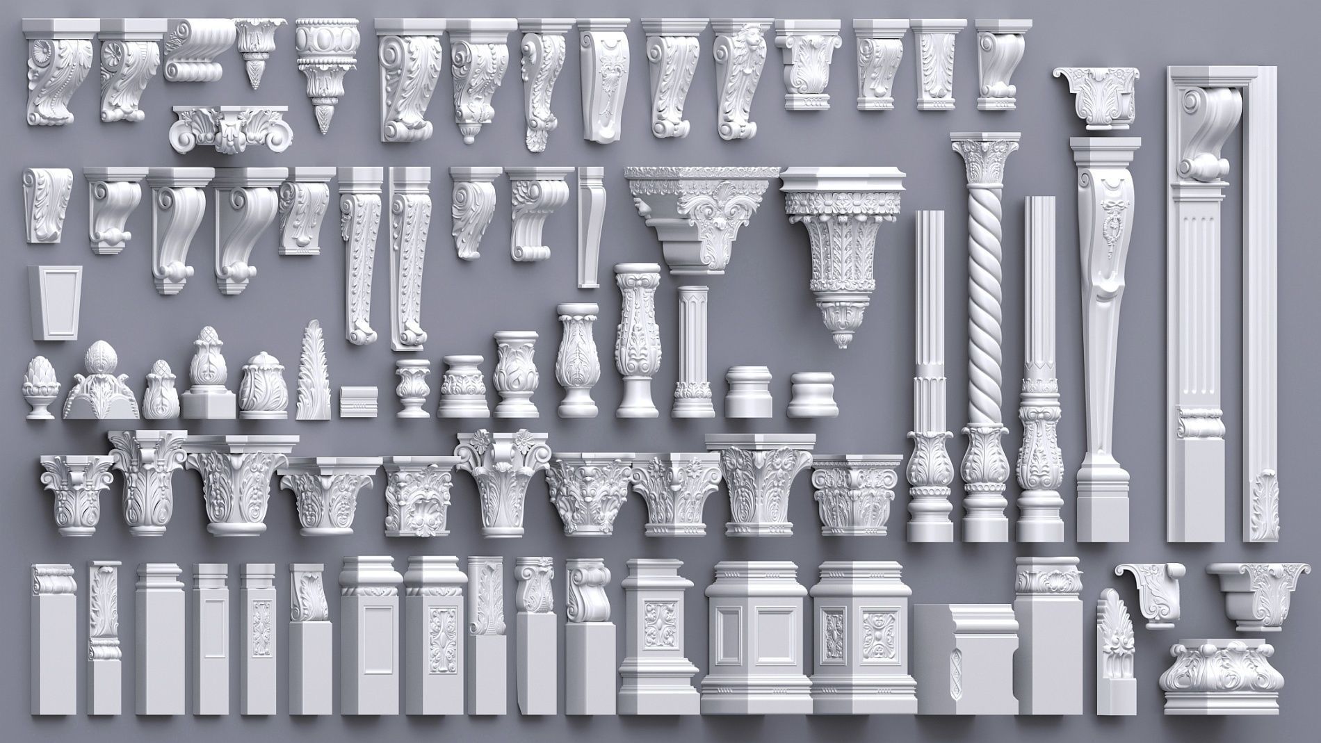 Pearlworks 80 items collection  3D model_9