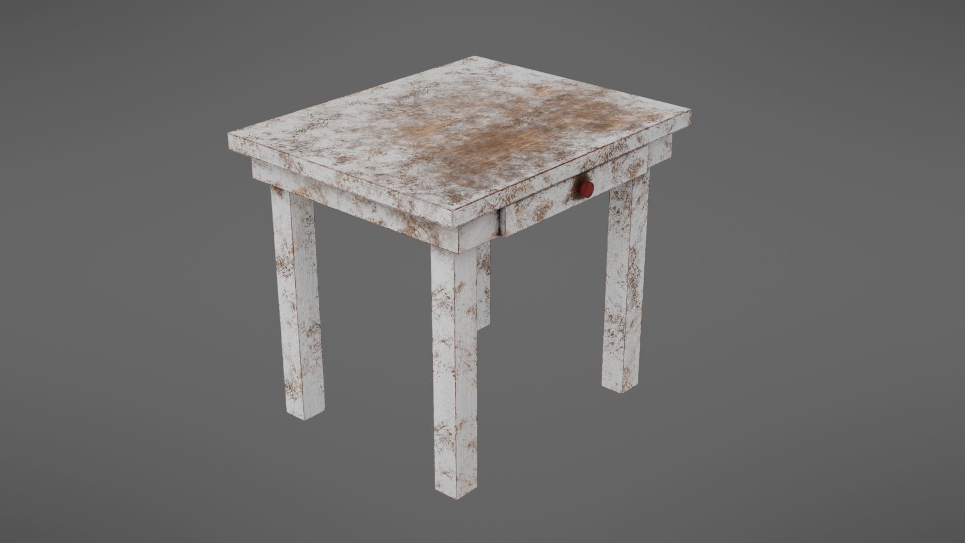 Old table Low-poly 3D model_22
