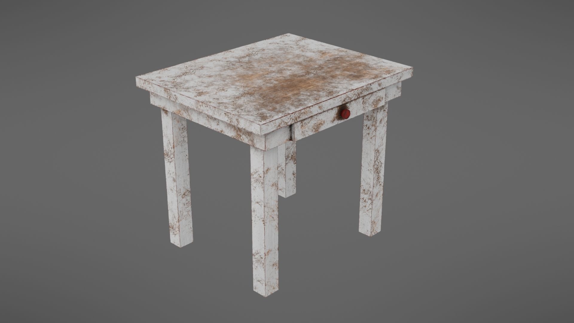 Old table Low-poly 3D model_21