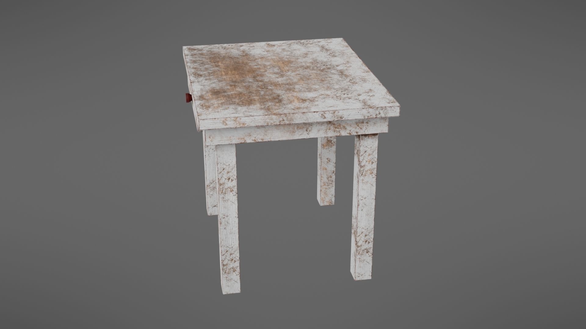 Old table Low-poly 3D model_33