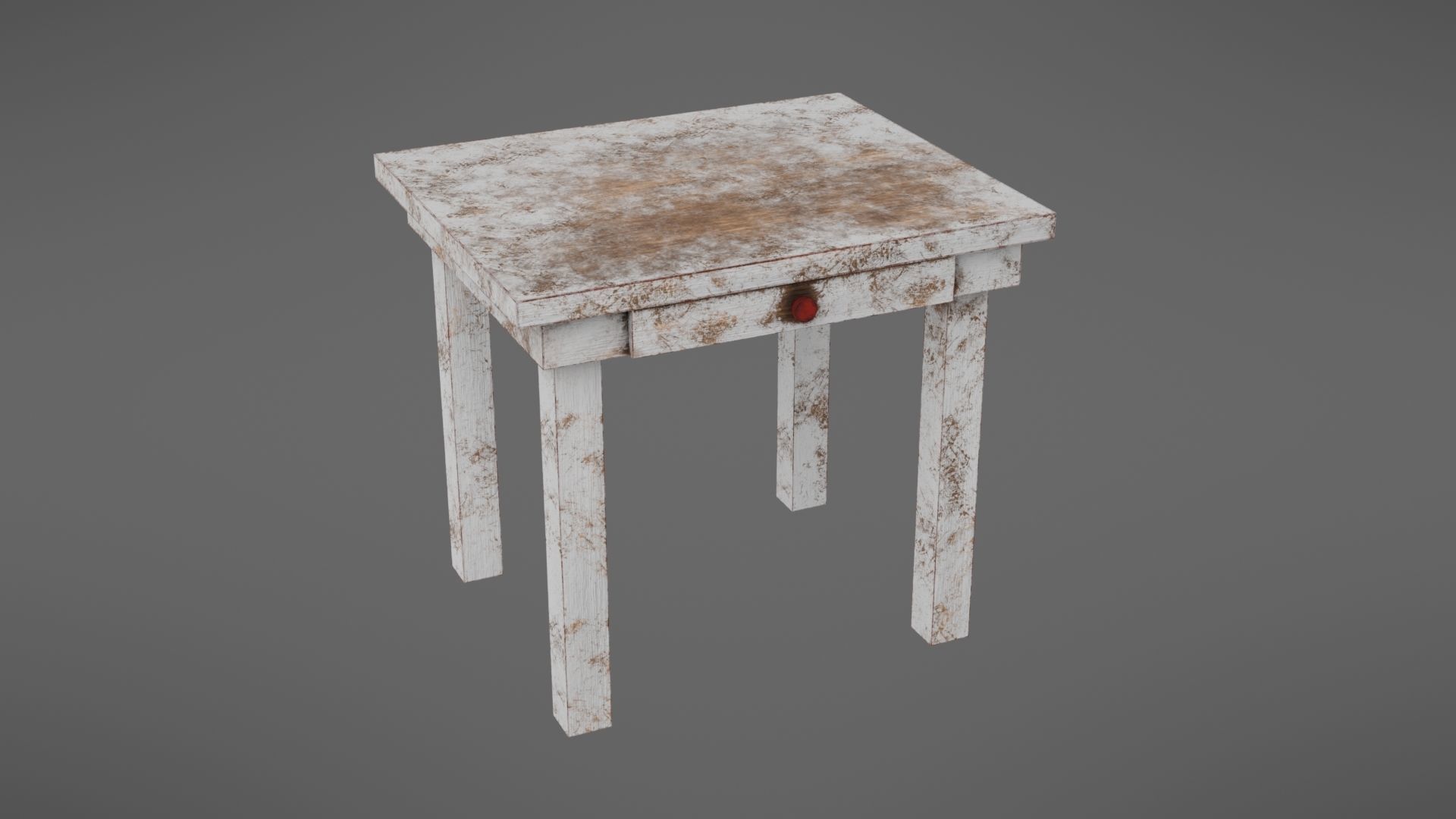 Old table Low-poly 3D model_38
