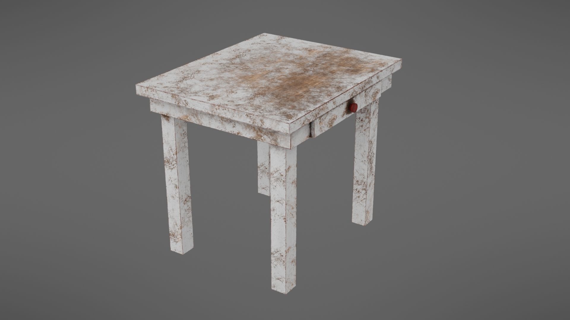 Old table Low-poly 3D model_23