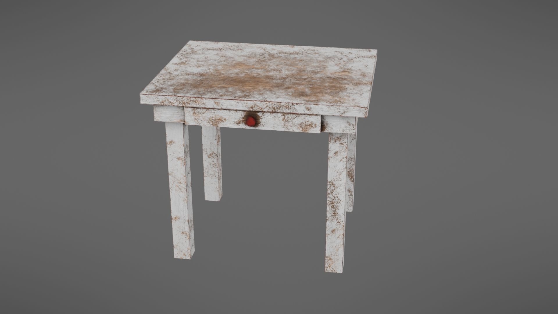 Old table Low-poly 3D model_36