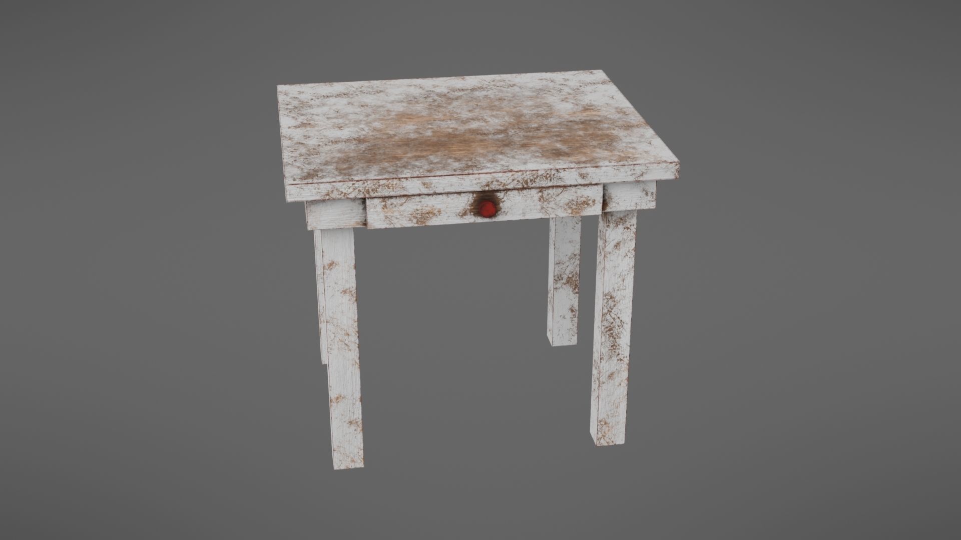 Old table Low-poly 3D model_37
