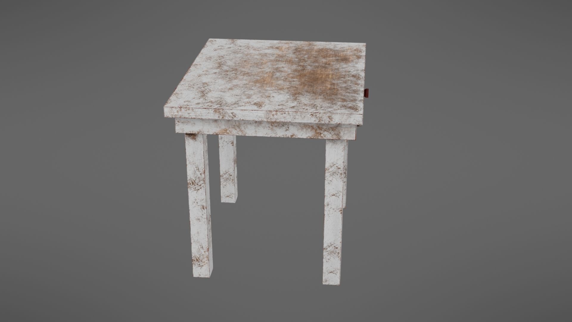 Old table Low-poly 3D model_25