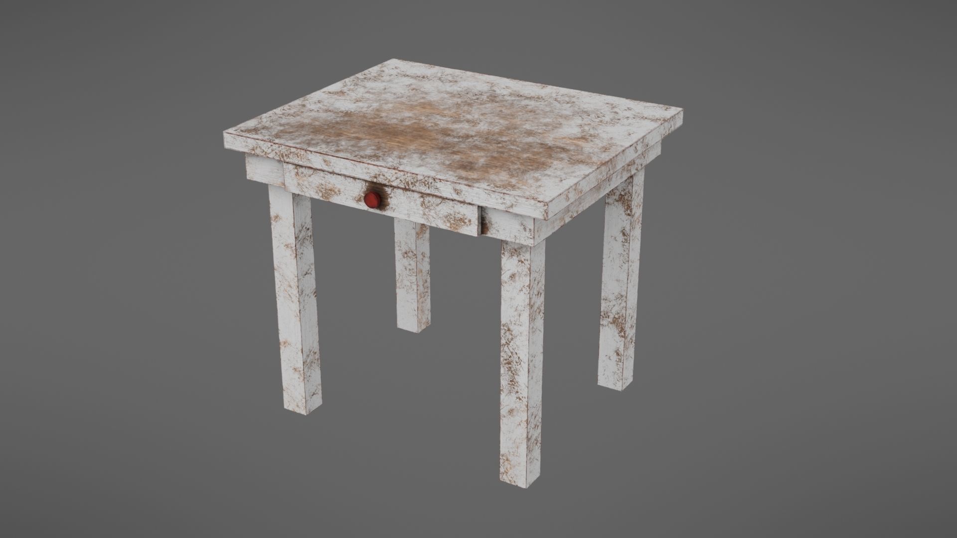 Old table Low-poly 3D model_35