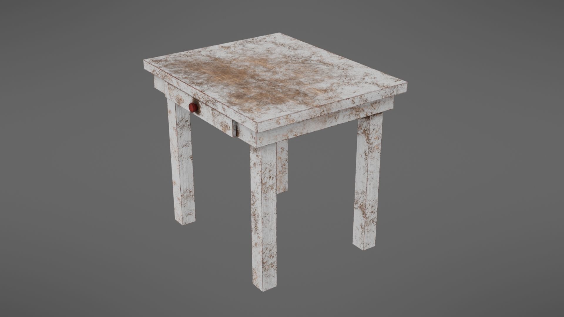 Old table Low-poly 3D model_34