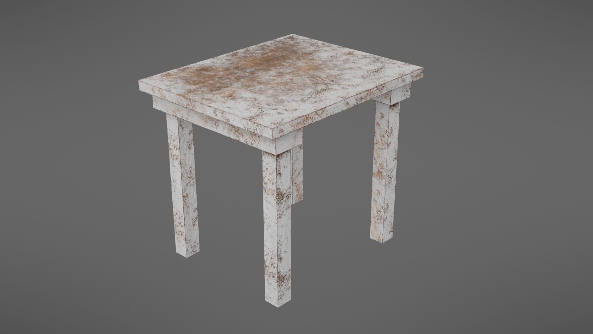 Old table Low-poly 3D model_31
