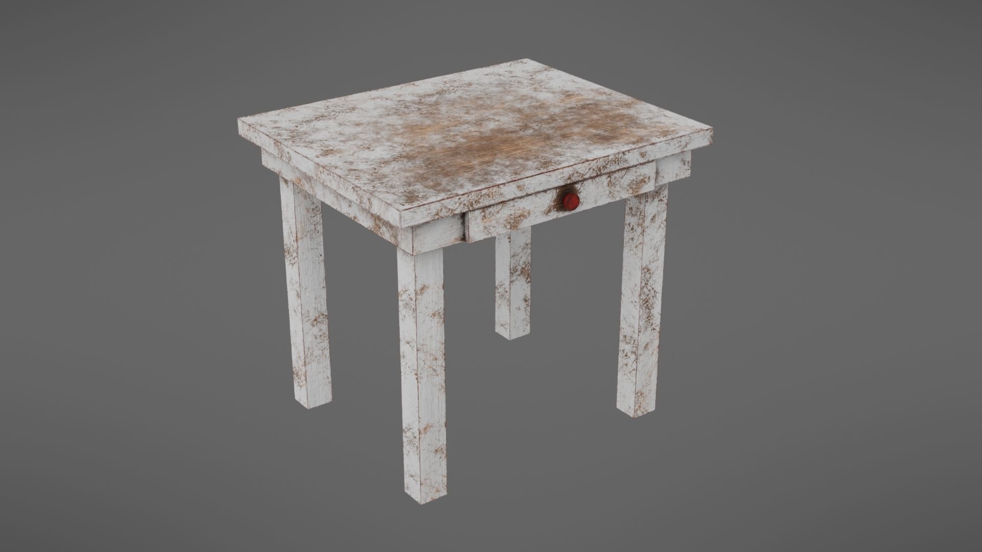 Old table Low-poly 3D model_39