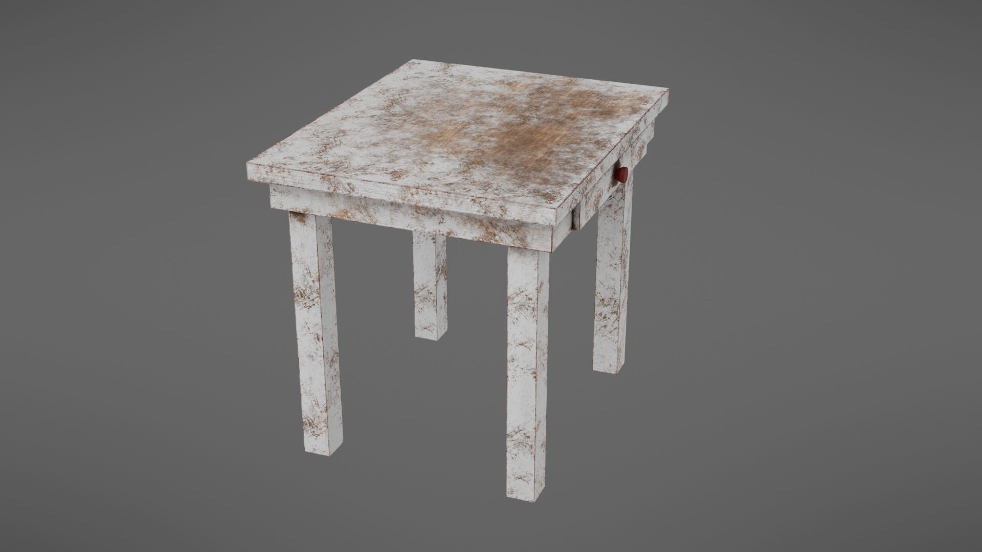 Old table Low-poly 3D model_24