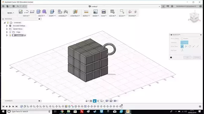 Rubix Cube Model Keyring 3D print model