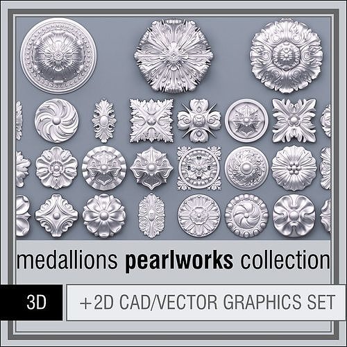 Pearlworks Medallions collection 3D model