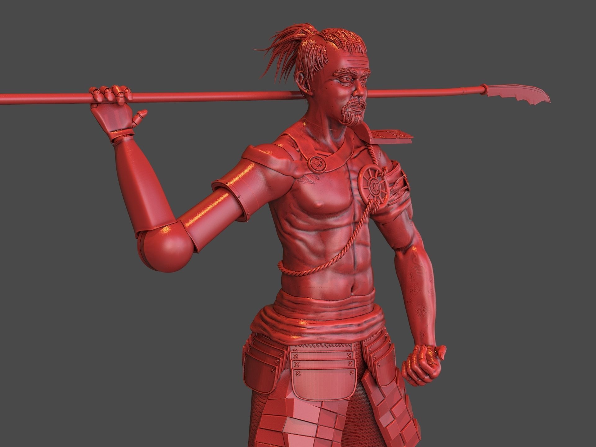 Steampunk Samurai 3D print model_9