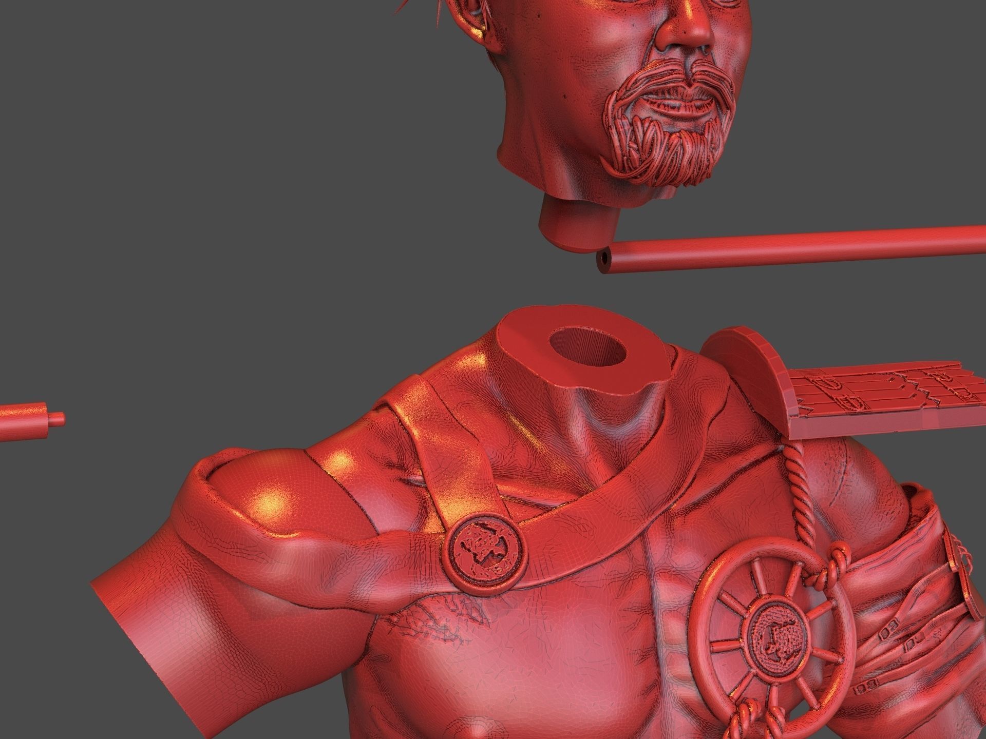 Steampunk Samurai 3D print model_34