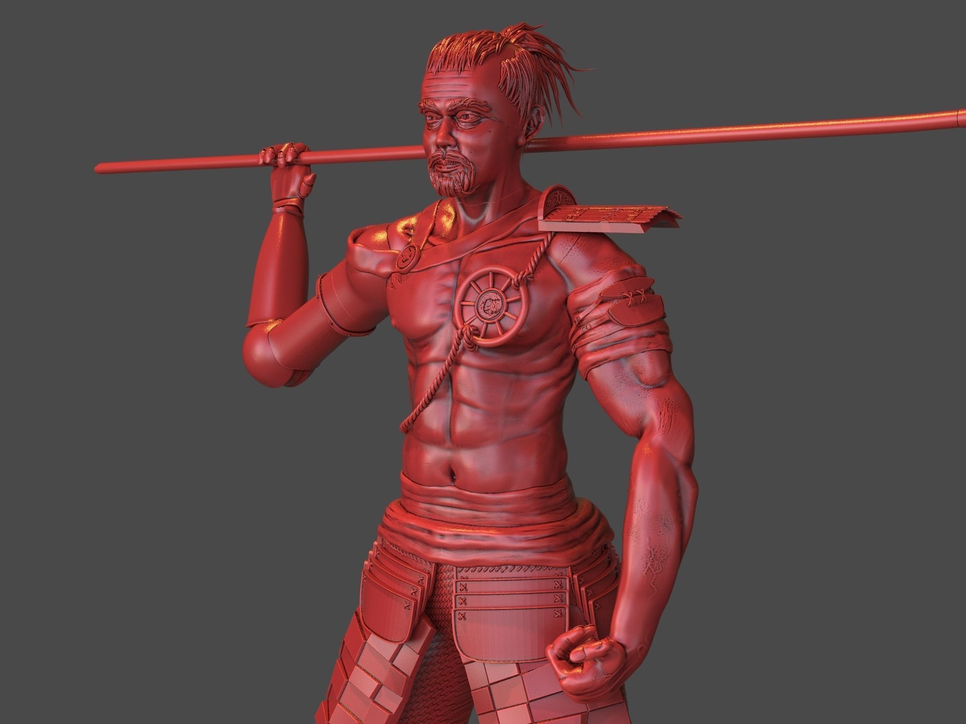 Steampunk Samurai 3D print model_11