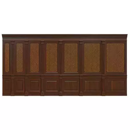 Wood panels with veneer  01  Low-poly 3D model