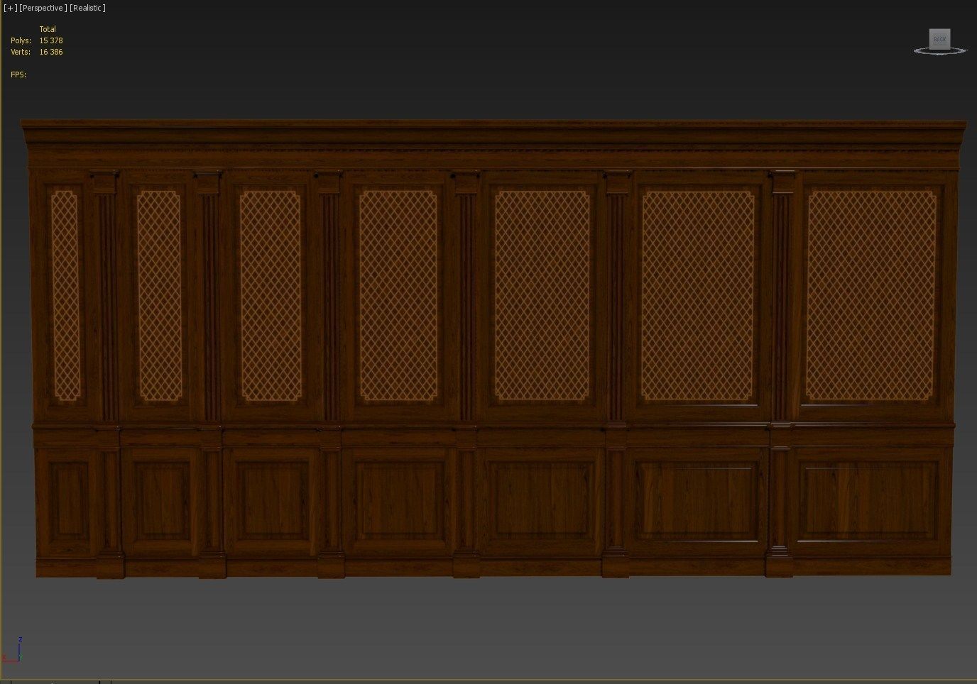 Wood panels with veneer  01  Low-poly 3D model_12