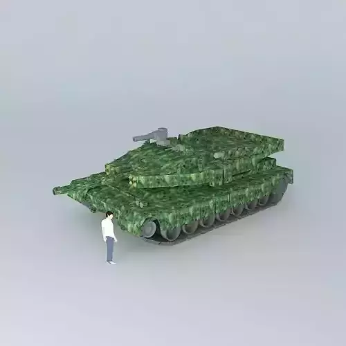 TAU 2A1E new frptotife kazakhstan's tank Free 3D model