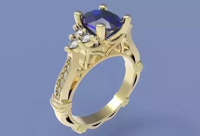 Model 117 Ring with oval stone