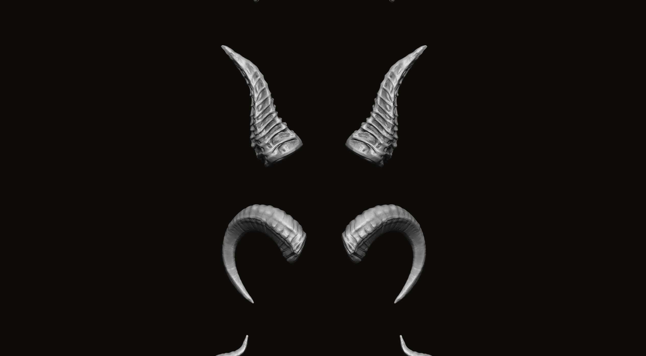 HORNS - 60 part IMM and VDM brush plus OBJs 3D model_47