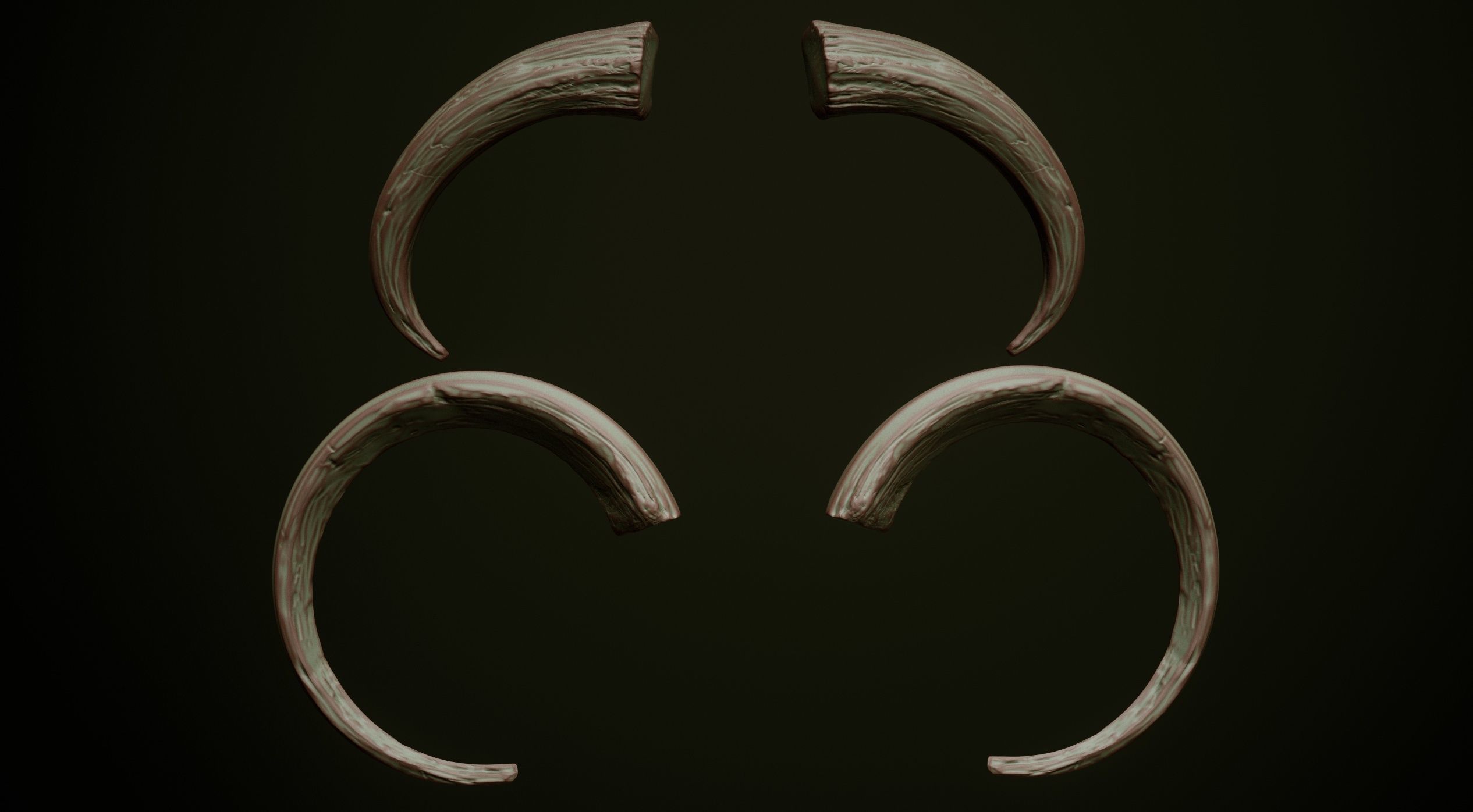 HORNS - 60 part IMM and VDM brush plus OBJs 3D model_25