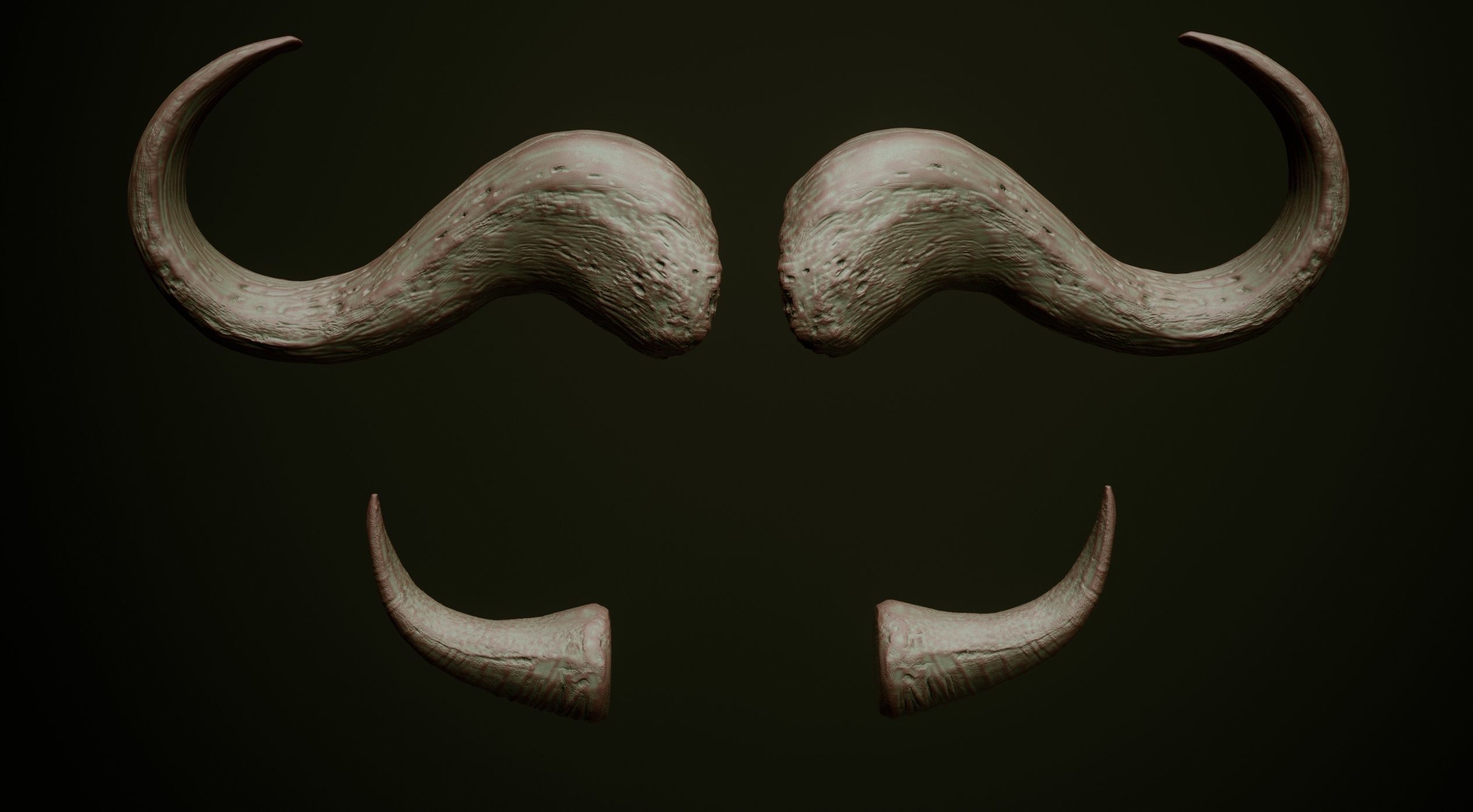 HORNS - 60 part IMM and VDM brush plus OBJs 3D model_24