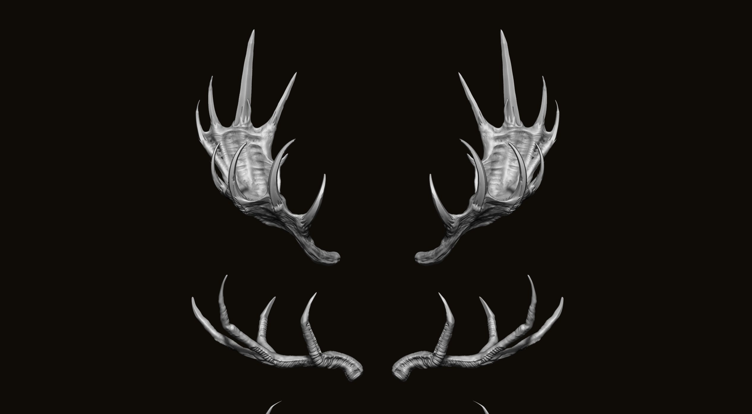 HORNS - 60 part IMM and VDM brush plus OBJs 3D model_38