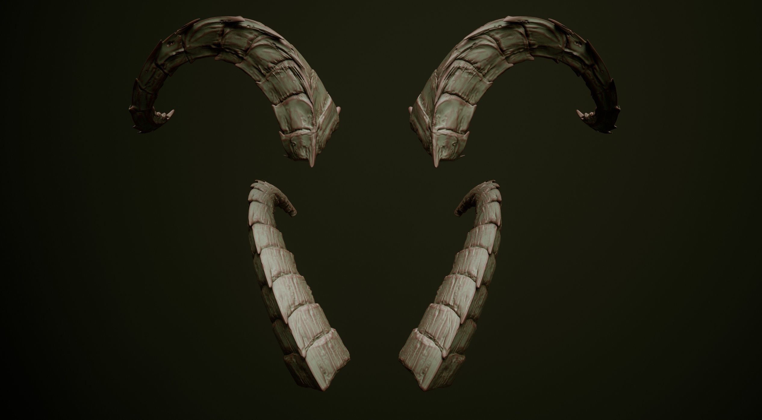 HORNS - 60 part IMM and VDM brush plus OBJs 3D model_15
