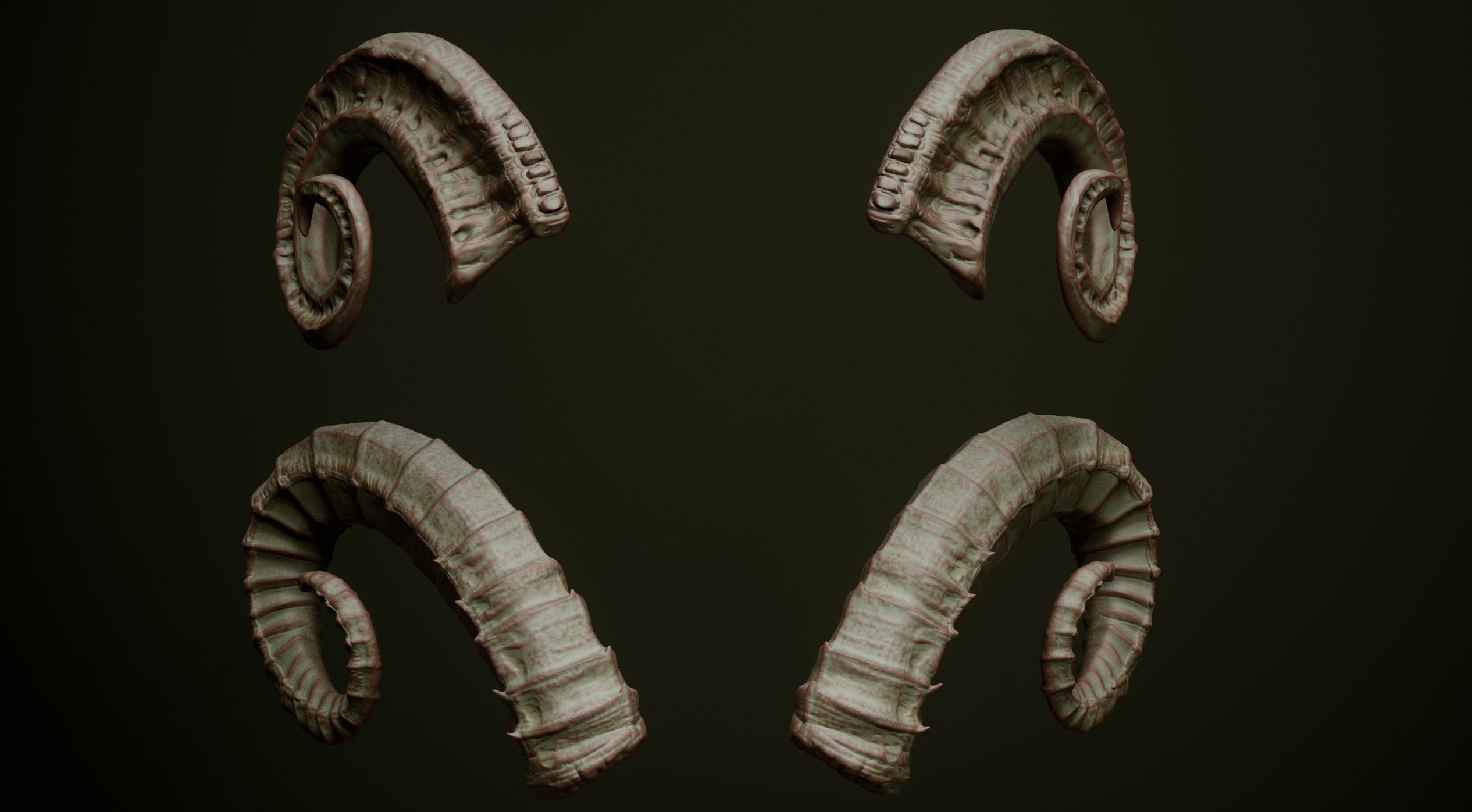 HORNS - 60 part IMM and VDM brush plus OBJs 3D model_16