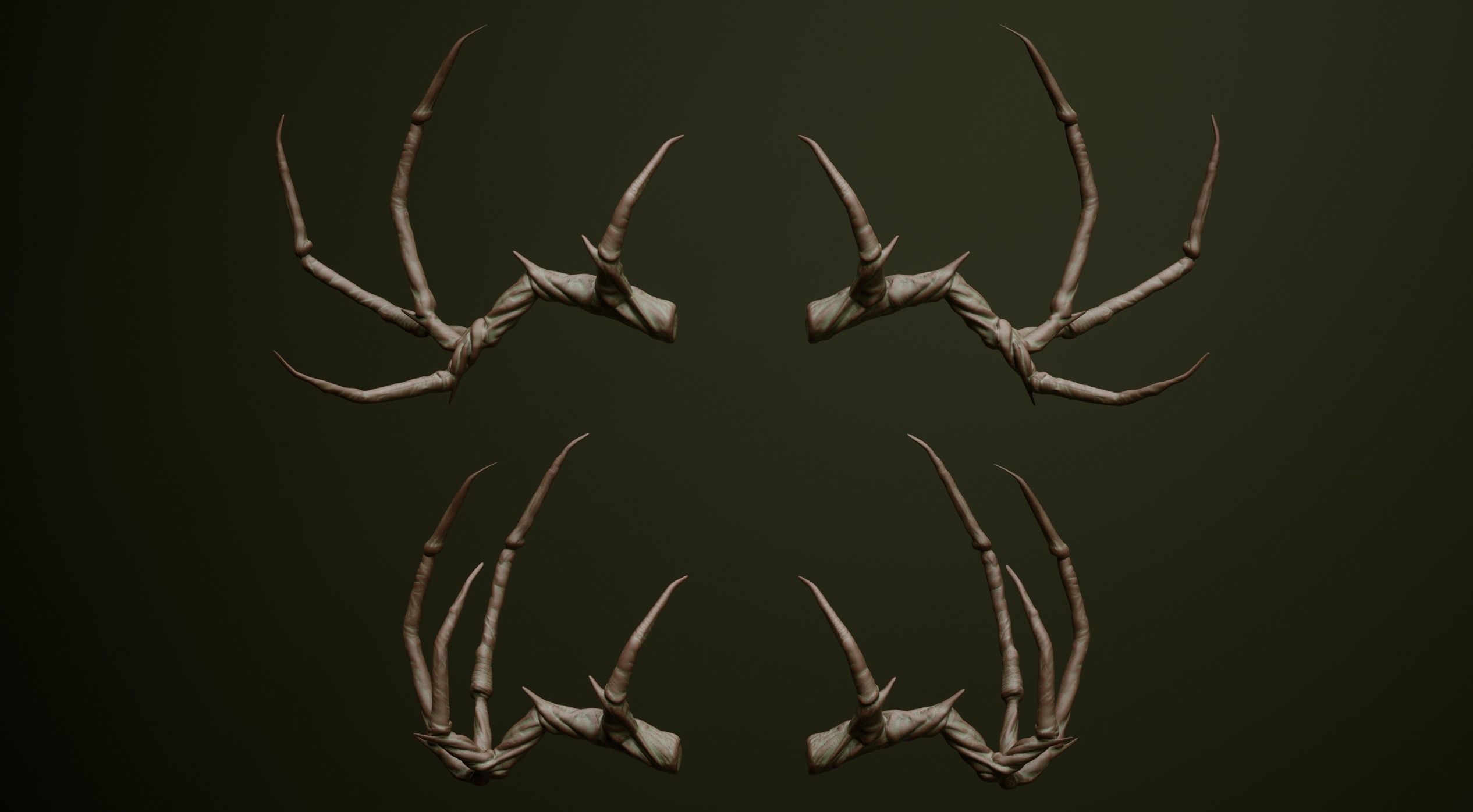 HORNS - 60 part IMM and VDM brush plus OBJs 3D model_21