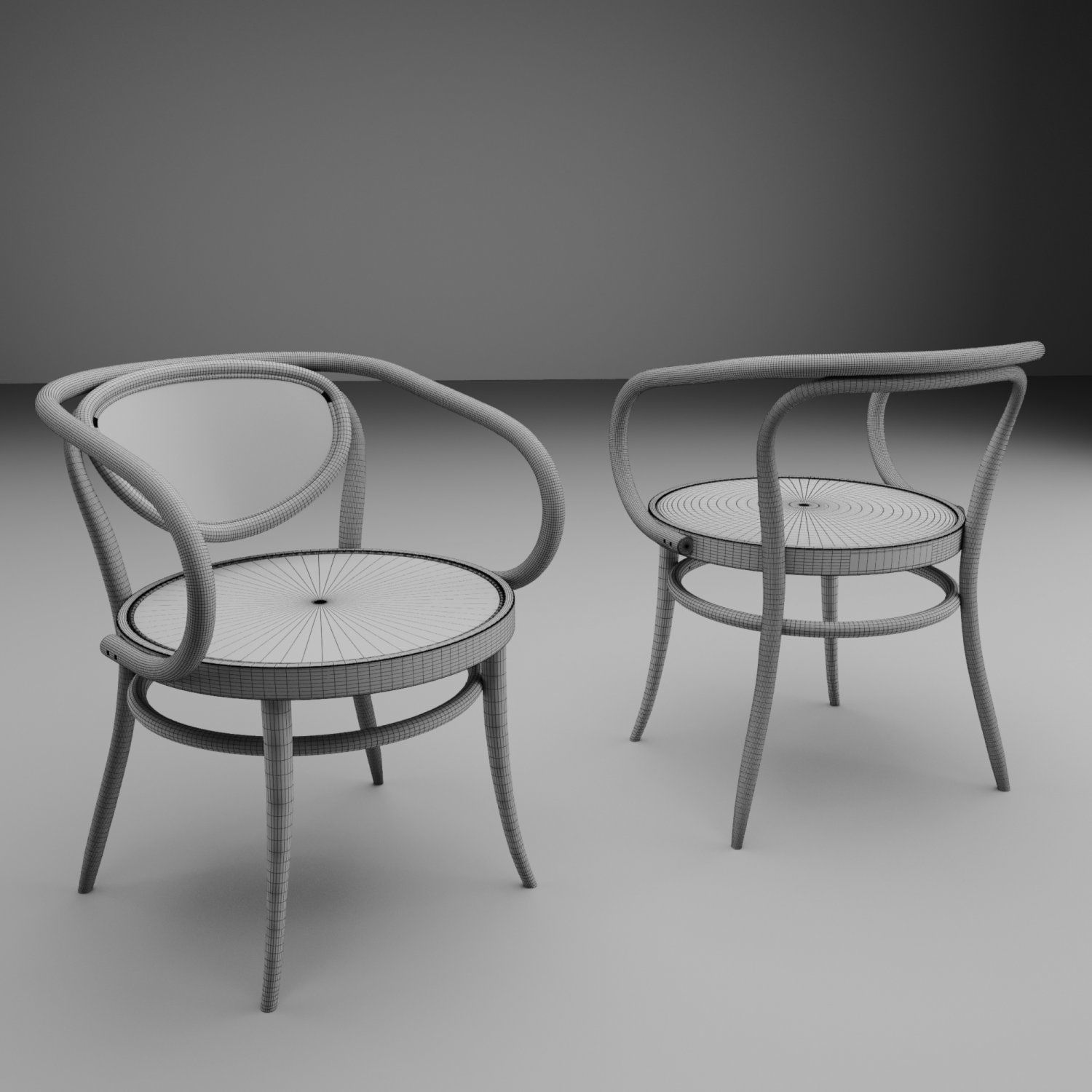 Thonet Chair 3D model_3
