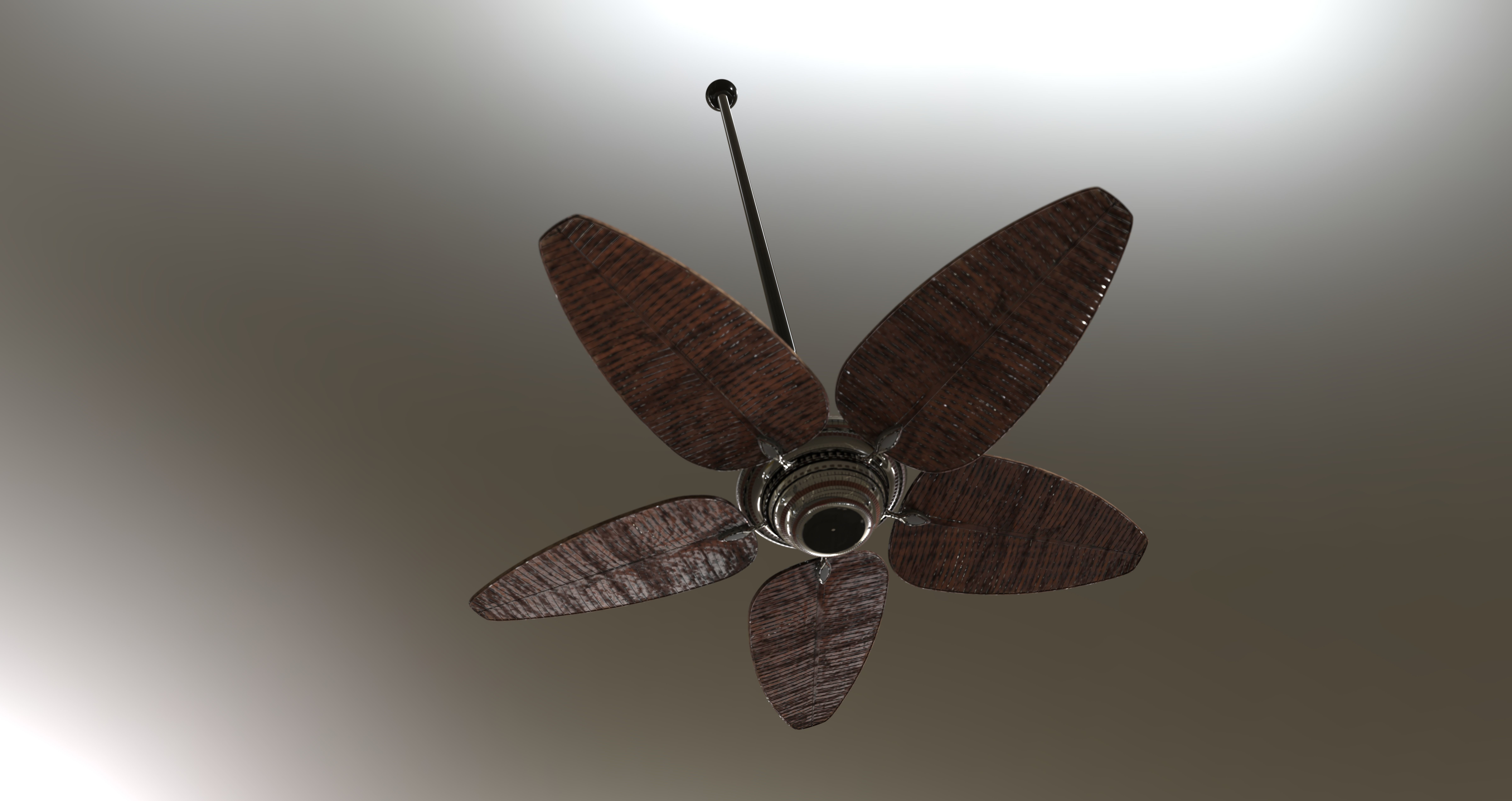 Palm Ceiling Fan Free 3D model_4