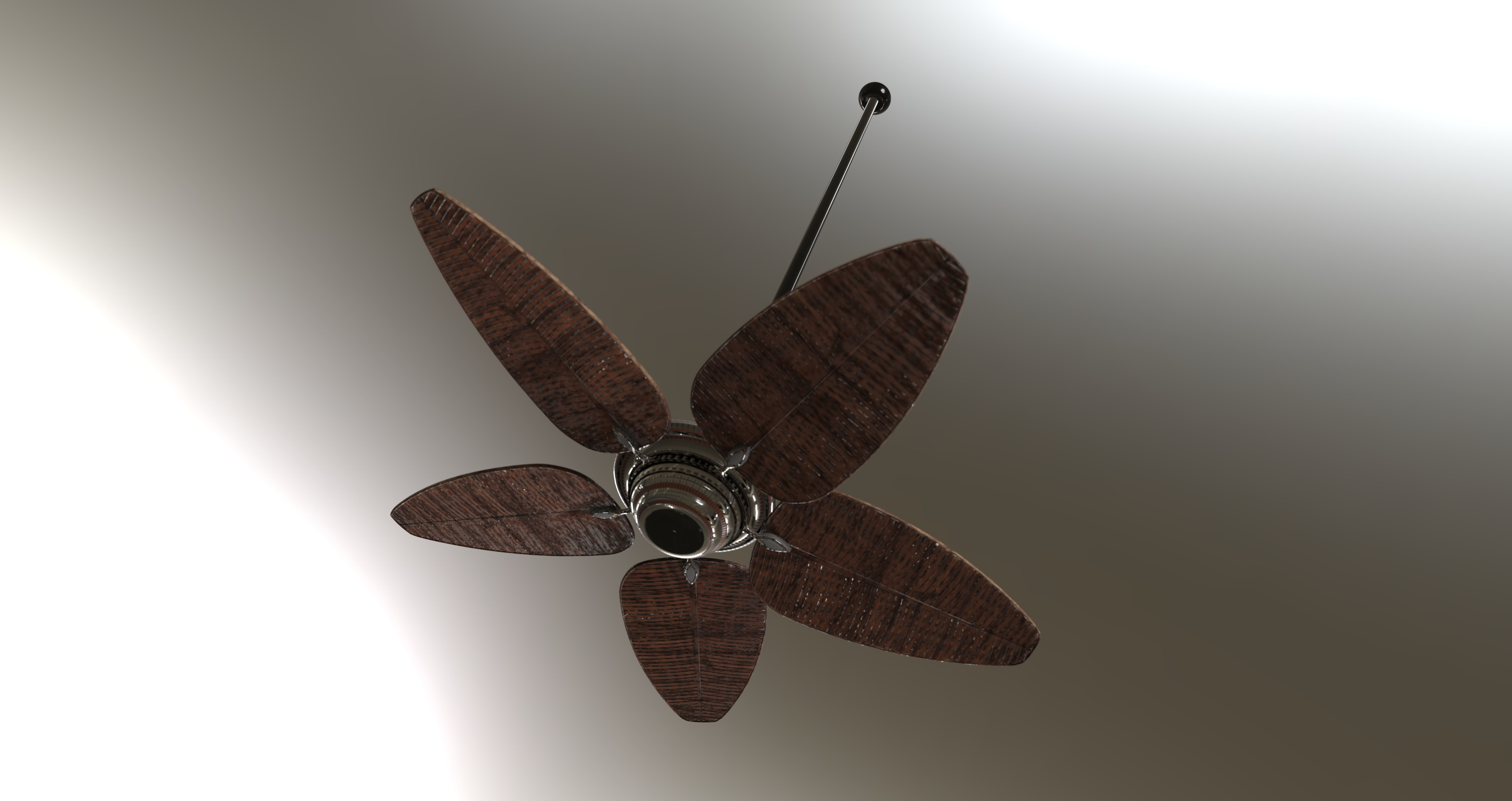 Palm Ceiling Fan Free 3D model_2